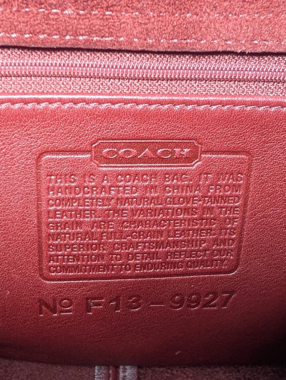 Vintage Coach Willis Bag Red Leather Brass Hardware Crossbody 9927 - Picture 3 of 16